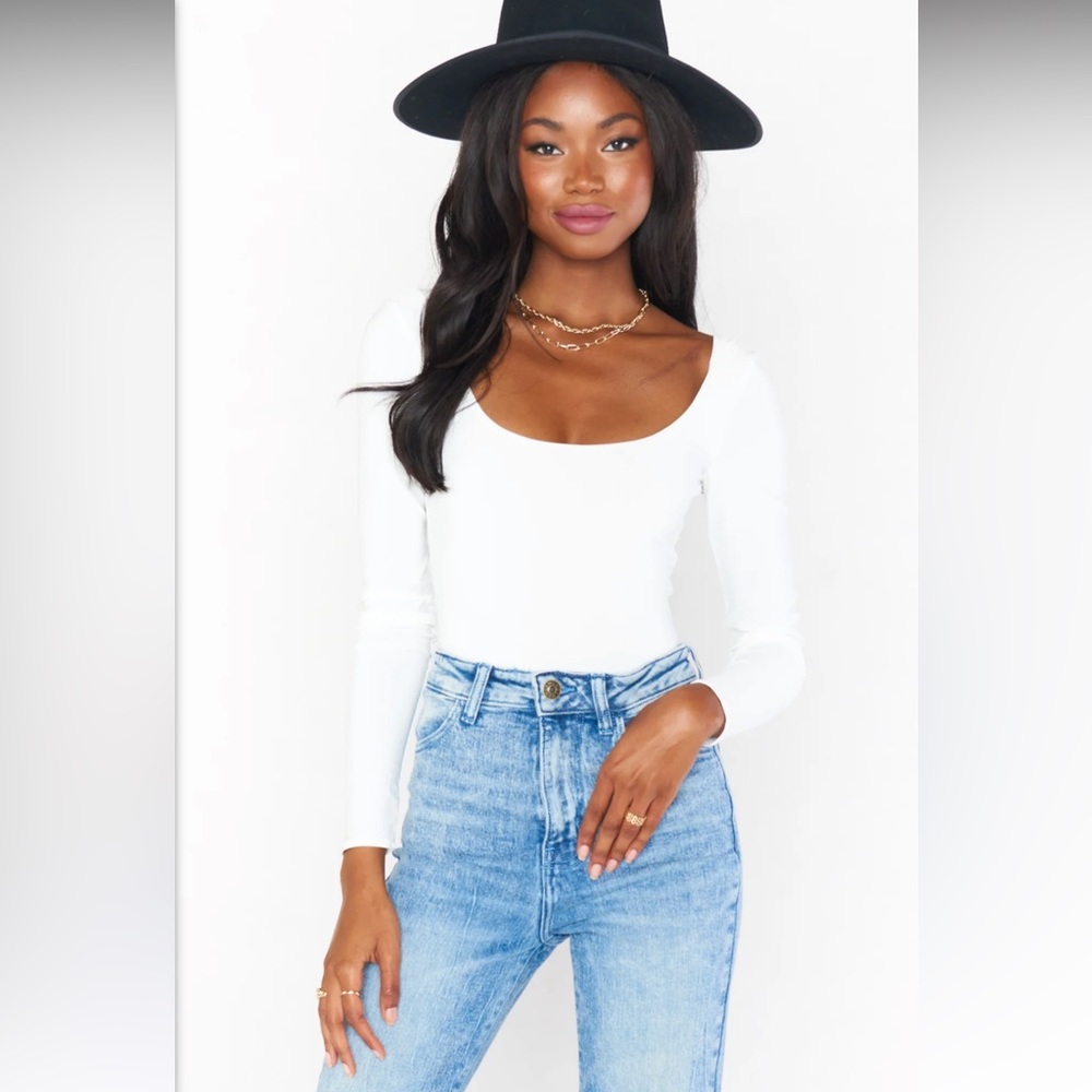 White Long Sleeved Bodysuit
